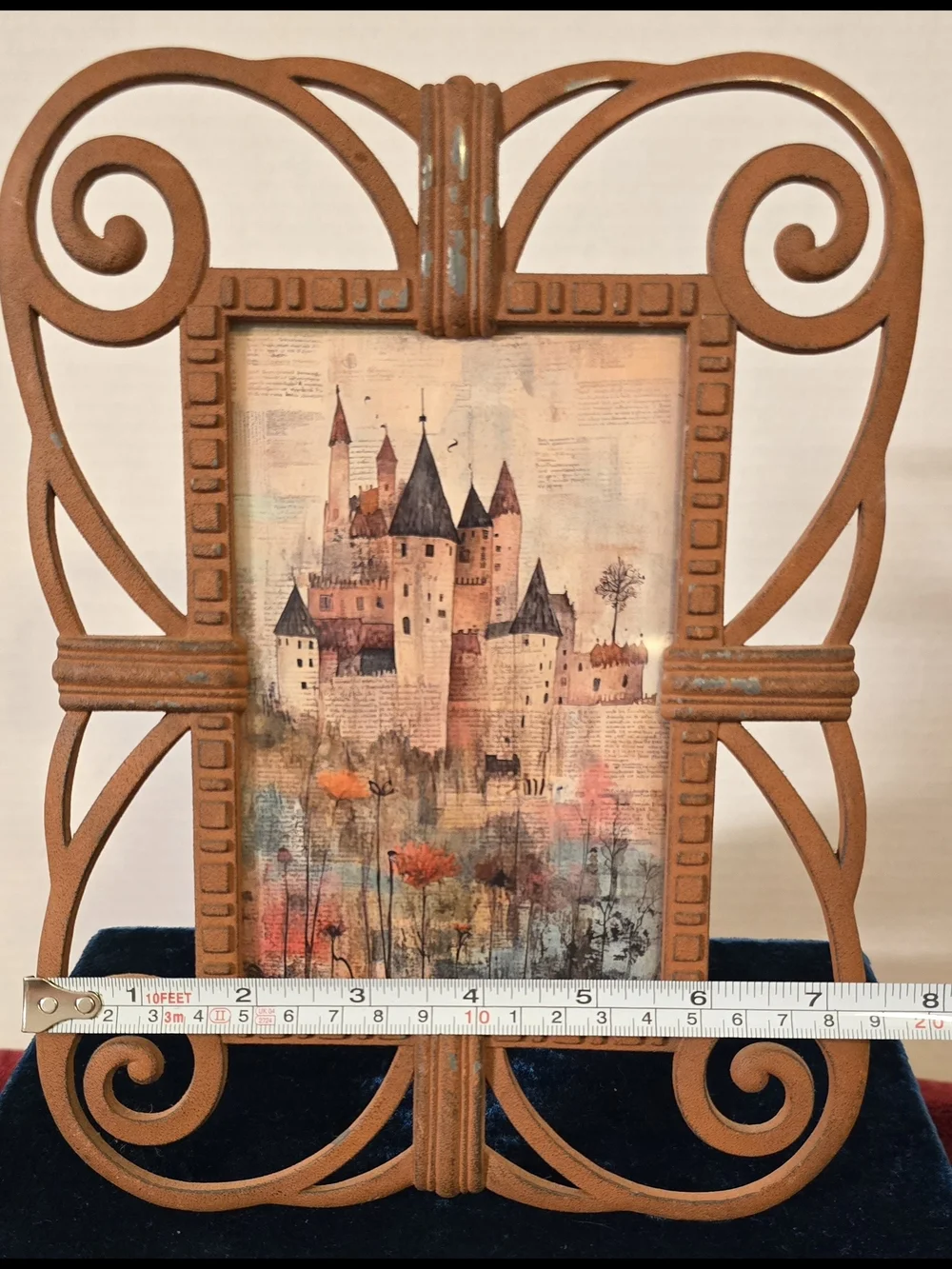 Vintage The Weston Gallery Ornate Iron Scroll Picture Frame - Terra Cotta Brown